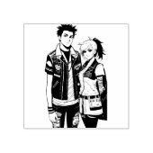 Punk Rockers Rubber Briefmarke Gummistempel (Prägung)