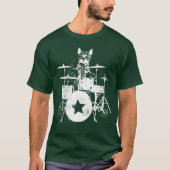 Punk RockKitten Kitty Cat Drummer Playing Drums Gr T-Shirt (Vorderseite)