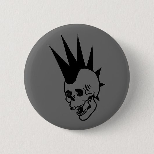 Punk-Schädel Button (Vorderseite)