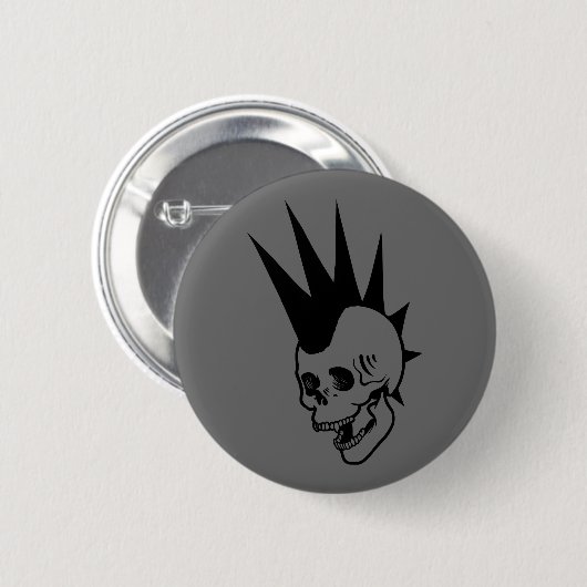 Punk-Schädel Button (Vorne & Hinten)