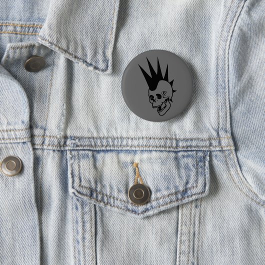 Punk-Schädel Button (Beispiel)