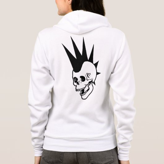 Punk-Schädel Hoodie (Rückseite)