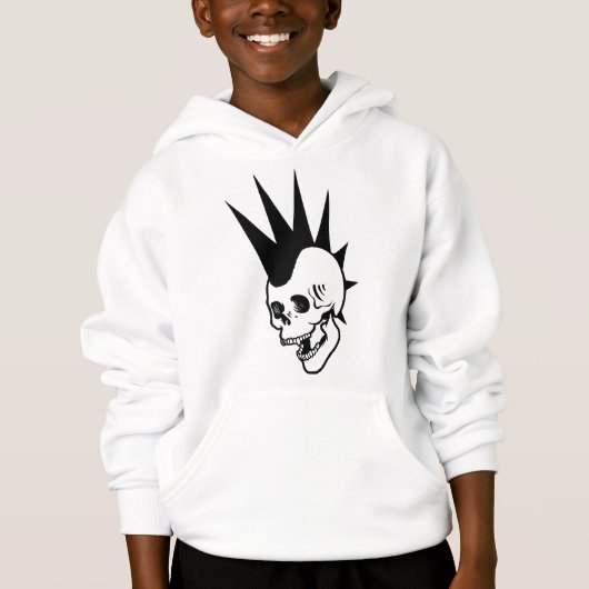 Punk-Schädel Hoodie (Vorderseite)