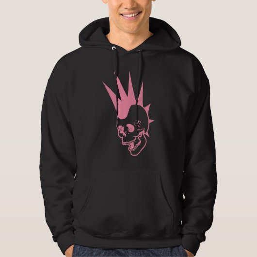Punk-Schädel Hoodie (Vorderseite)