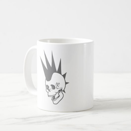 Punk-Schädel Kaffeetasse (Vorderseite Links)