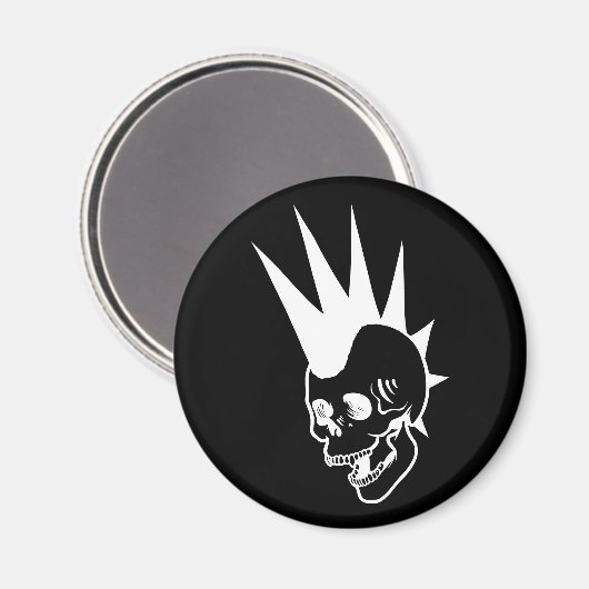 Punk-Schädel Magnet (Vorderseite/Rückseite)