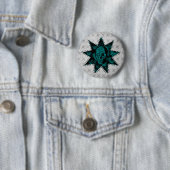 Punk-Schädeltaste (Aquamarin) Button (Beispiel)