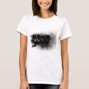 Punk schwarz-weiß T-Shirt