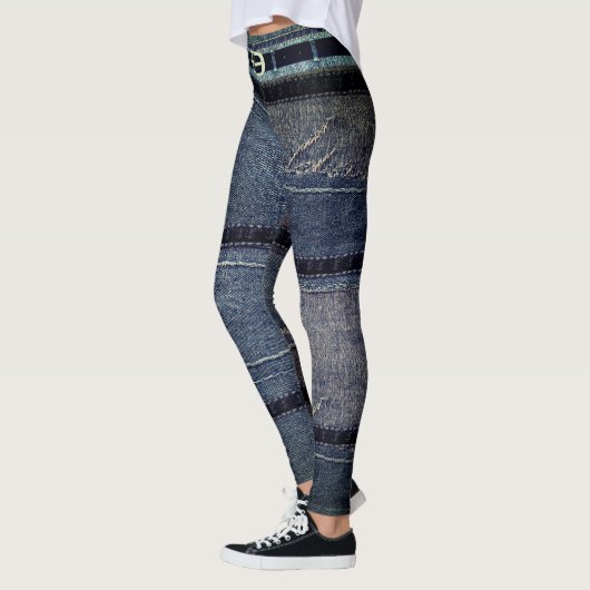 Punk/Skater-Patchwork Denim-Design Leggings (Links)