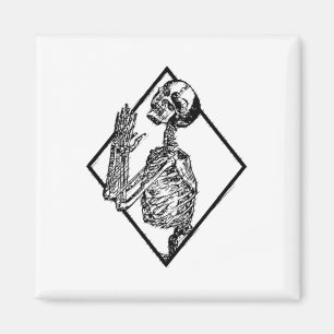 Punk Skeleton Hands Gebet Goth Metal Halloween G Magnet