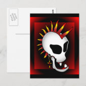 PUNK SKULL-3 POSTKARTE (Vorne/Hinten)