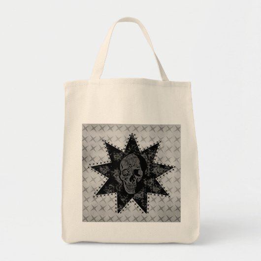 Punk Skull Bag (grau) Tragetasche (Vorne)