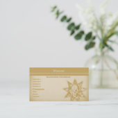 Punk Skull Business Card, Golden Beige Visitenkarte (Stehend Vorderseite)