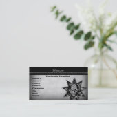 Punk Skull Business Card, grau Visitenkarte (Stehend Vorderseite)