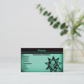 Punk Skull Business Card, Sea Green Visitenkarte (Stehend Vorderseite)