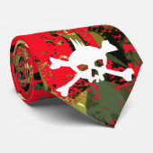 Punk Skull Camouflage Krawatte (Gerollt)