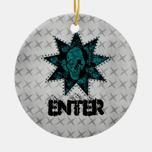Punk Skull Door Hanger Ornament (Vorne)