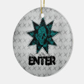 Punk Skull Door Hanger Ornament (Links)