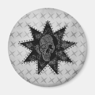 Punk Skull Magnet (grau)