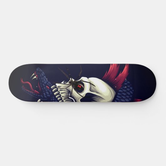Punk Skull Mamba Black Widow Spider Skateboard (Horizontal)