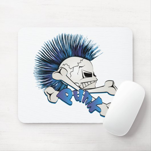 Punk Skull Mousepad (Mit Mouse)