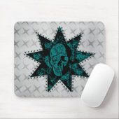 Punk Skull Mousepad (Aquamarin) (Mit Mouse)