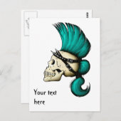 Punk Skull Postkarte (Vorne/Hinten)