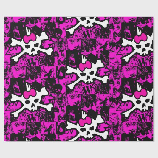 Punk Skull Princess Packpapier (Flach)