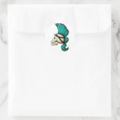 Punk Skull Runder Aufkleber (Tasche)