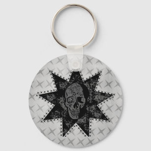 Punk Skull Schlüsselanhänger (grau)