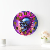 Punk-Skull-Wall-Uhr Große Wanduhr (Zuhause)