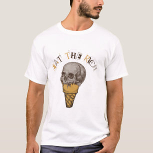 Punk-Stil Eat the Rich Vintage-Design T-Shirt