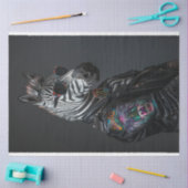 Punk Style Zebra Leather Jacket Decoupage Seidenpapier (Basteln)