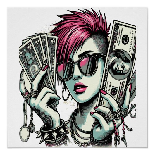 Punk Swag Girl Poster (Vorderseite)