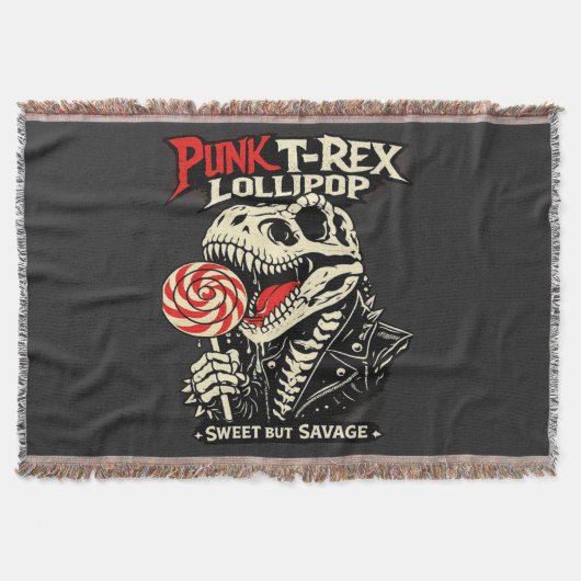 Punk T-Rex Lutscher - Süß aber wild Decke (Vorderseite)