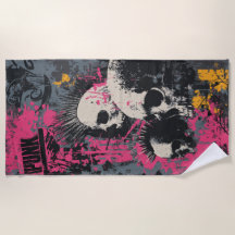 Punk-Totenkopf-Graffiti-Kunst – Urbane Rebellen-Ge