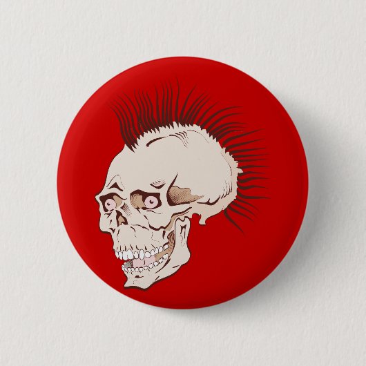 Punk Totenkopf Schädel skull Button (Vorderseite)
