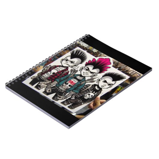 Punk-Trio-Notebook Notizblock (Linke Seite)