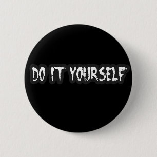 Punk Typ Girls DIY PUNK ROCK Music Button