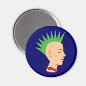 Punk-Typ Magnet (Vorderseite/Rückseite)