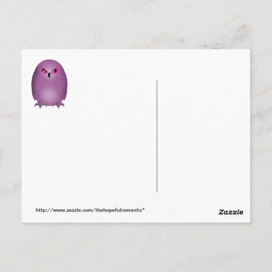 Punk-Uhu Postkarte (Rückseite)