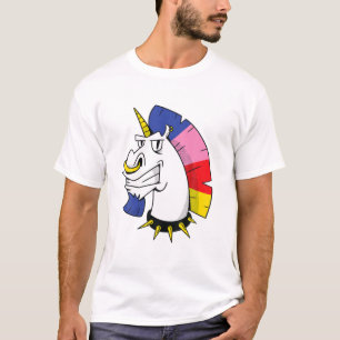 Punk Unicorn Animal Classic Vegan 90S Anarchie T-Shirt
