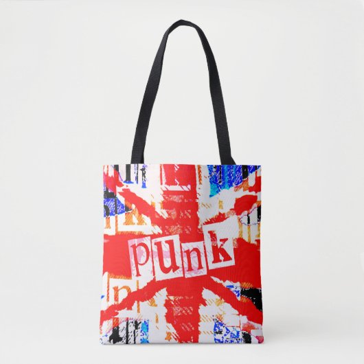 Punk Union Jack Tote Bag Tasche (Vorderseite)