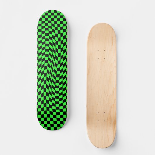 Punk-Wavy-Schachbrett Skateboard (Vorderseite)