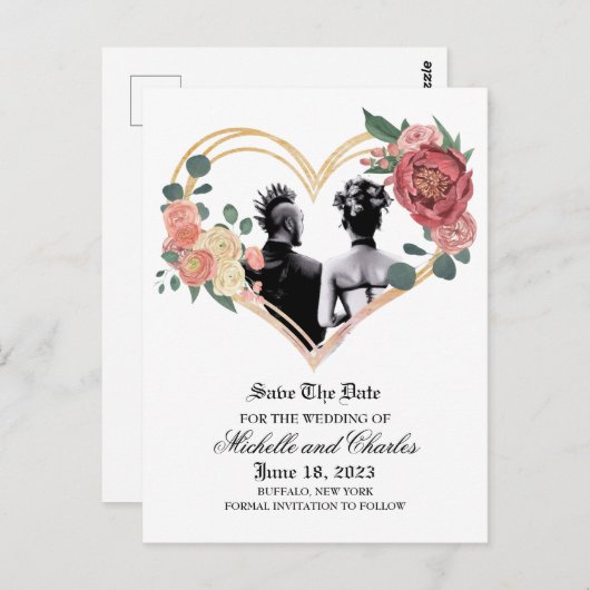 Punk Wedding Postkarte (Vorne/Hinten)