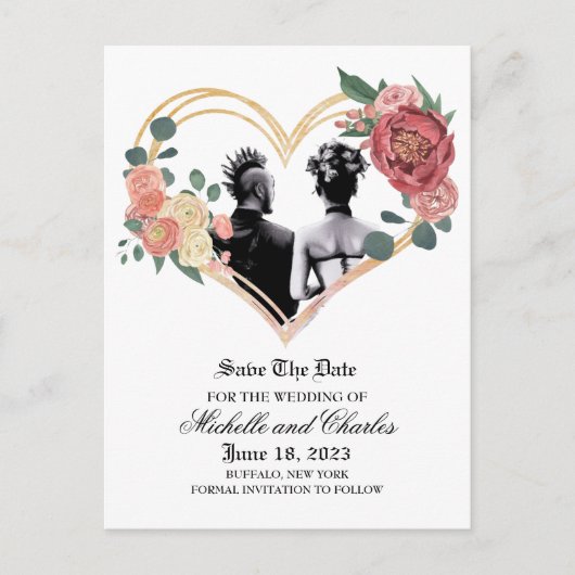 Punk Wedding Postkarte (Vorderseite)