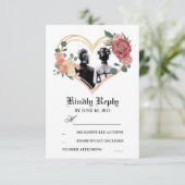 Punk Wedding RSVP Karte (Stehend Vorderseite)