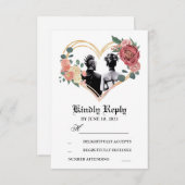 Punk Wedding RSVP Karte (Vorne/Hinten)