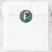 Punk Wedding Runder Aufkleber (Tasche)