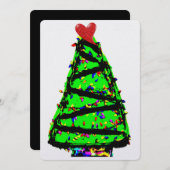 Punk Weihbaum Feiertagskarte (Vorne/Hinten)